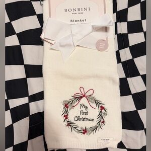 White 'My First Christmas' Blanket